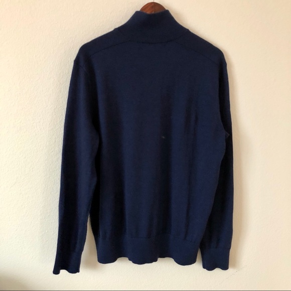 Banana Republic Merino Wool blend quarter button sweater XL - Picture 3 of 5